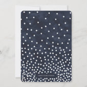 Navy Modern Geometric Birthday Invitation Kaart (Achterkant)