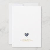 Navy Modern Heart Golden Fake Effect Godmother (Achterkant)