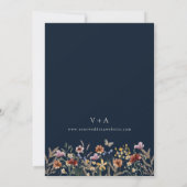 Navy Modern Photo Boho red de datum Save The Date (Achterkant)