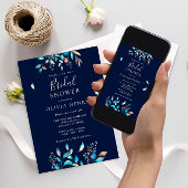 Navy Modern Rustiek Vrijgezellenfeest Kaart