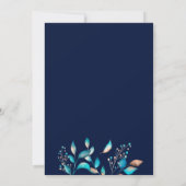 Navy Modern Rustiek Vrijgezellenfeest Kaart (Achterkant)