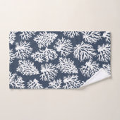 Navy Modern White Beach koraalriffen Bad Handdoek (Handdoek)