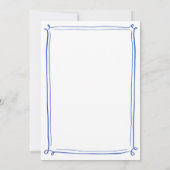 Navy Modern Ze is van het Market Vrijgezellenfeest Kaart (Achterkant)