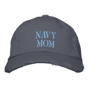 NAVY MOM geborduurd Pet