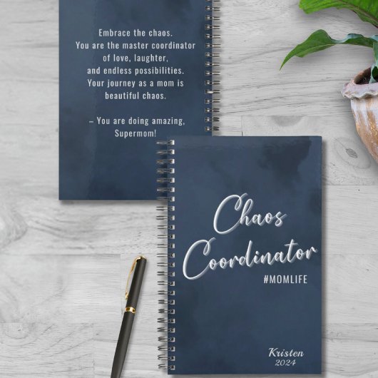 Navy Mom Life Chaos Coordinator Naam toevoegen Dat Planner