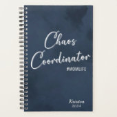 Navy Mom Life Chaos Coordinator Naam toevoegen Dat Planner (Voorkant)