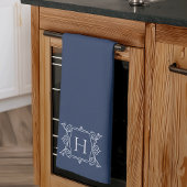 Navy | Monogram  Lijst Theedoek
