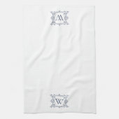 Navy | Monogram  Lijst Theedoek (Verticaal)