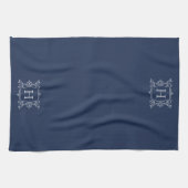 Navy | Monogram  Lijst Theedoek (Horizontaal)