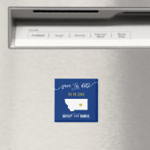 Navy Montana Wedding Save the Date Map Magneet (Insitu (Vaatwasser))