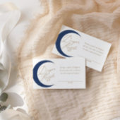 Navy Moon Baby shower Luier Raffle Ticket Informatiekaartje