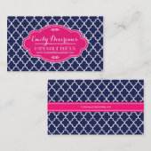 Navy Moroccan Tiles Lattice Specialized Visitekaartje (Voorkant / Achterkant)