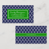 Navy Moroccan Tiles Lattice Specialized Visitekaartje (Voorkant / Achterkant)