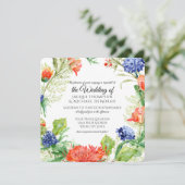 Navy n Sinaasappel Koraal Mums Destilles Botanisch Kaart (Staand voorkant)