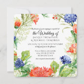 Navy n Sinaasappel Koraal Mums Destilles Botanisch Kaart (Voorkant)