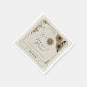 Navy Napkins Trouwnamen Tarot Kaarten Sun Moon Servet (Hoek)