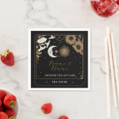 Navy Napkins Trouwnamen Tarot Kaarten Sun Moon Servet (Insitu)