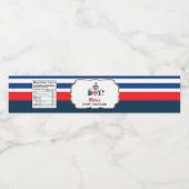 Navy Nautical Ahoy Het is een Boy Anker Baby showe Waterfles Etiket (Enkel label)