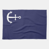 Navy Nautical Anchor Theedoek (Horizontaal)