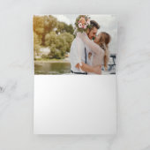 Navy Nautical Anker Eenvoudige foto Bedankkaart (Binnen)