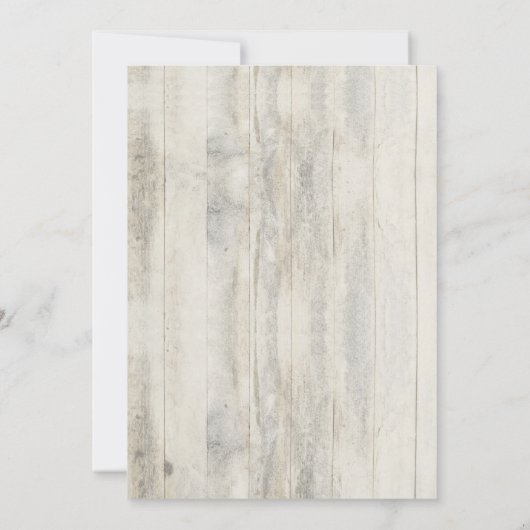 Navy Nautical Anker Rustiek Strand Bruiloft Kaart (Achterkant)