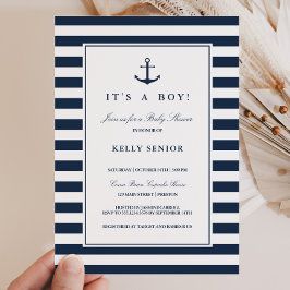 Navy Nautical Baby shower Baby Boy
