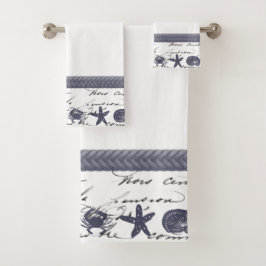 Navy Nautical Bad Handdoek