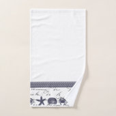 Navy Nautical Bad Handdoek (Handdoek)