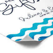 Navy Nautical bruiloft cards & Gift print (Hoek)