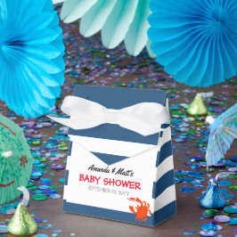 Navy Nautical Crab Baby shower Bedankdoosjes