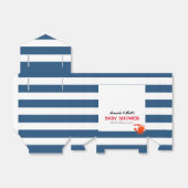 Navy Nautical Crab Baby shower Bedankdoosjes (Uitgevouwen)