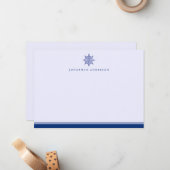 Navy Nautical dacht dat de Helm Note Kaart Notitiekaartje (Voorkant / Achterkant in situ)