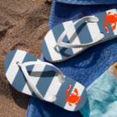 Navy Nautical Frisbee Crab Teenslippers