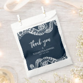 Navy Nautical Octopus Wedding Bedankzakje (Geknipt)