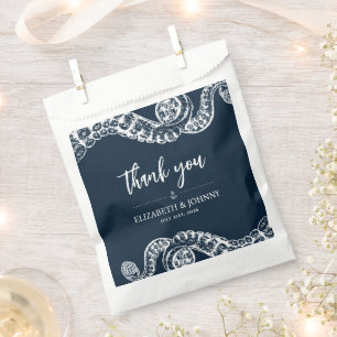 Navy Nautical Octopus Wedding Bedankzakje