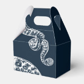 Navy Nautical Octopus Wedding Favor Box Bedankdoosjes (Achterkant)