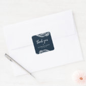 Navy Nautical Octopus Wedding Favors Stickers (Envelop)