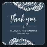 Navy Nautical Octopus Wedding Favors Stickers<br><div class="desc">Onze nautische octopus thema gunst stickers zijn geweldig voor verjaardagen,  bruiloften of feest evenementen. Personaliseer de namen en datum. Overeenkomende items beschikbaar in het 'Navy Nautical Octopus' collectie in de SpectraArt Studio Zazzle winkel.</div>