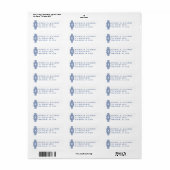 Navy Nautical Rope Return Address Label (Full Sheet)