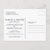 NAVY NAUTICAL SAVE THE DATE ANNOUNCCTION BRIEFKAAR AANKONDIGINGSKAART (Achterkant)