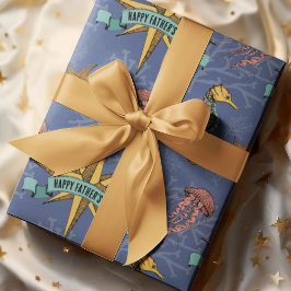 Navy Nautical Star Onder het Zee Ocean Animals Cadeaupapier
