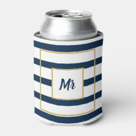 Navy Nautical Stripes Mr. Blikjeskoeler