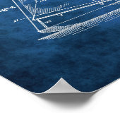 Navy Nautical Wall Decor Sailboat Patent #5 Poster (Hoek)