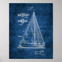Navy Nautical Wall Decor Sailboat Patent #5