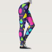 Navy Neon Abstract Leggings (Rechts)