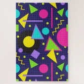 Navy Neon Abstract Legpuzzel (Verticaal)
