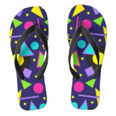 Navy Neon Abstract Teenslippers (Voetbed)