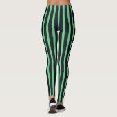 navy & neon green stripes leggings (Achterkant)