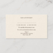  Navy Neutral White Lace Hair Stylist Afsprakenkaartje (Achterkant)