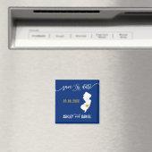 Navy New Jersey Wedding Save the Date Map Magneet (Insitu (Vaatwasser))